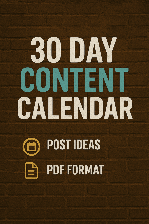 30-Day Content Calendar